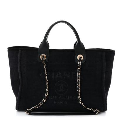 Chanel Mixed Fibers Small Deauville Tote Black 1 of 10