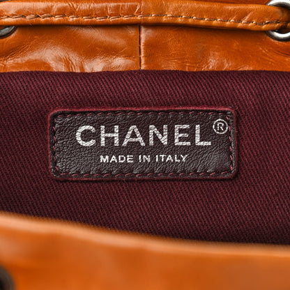 Chanel Glazed Calfskin Shearling Quilted Small Mountain Backpack Brown 5 of 10