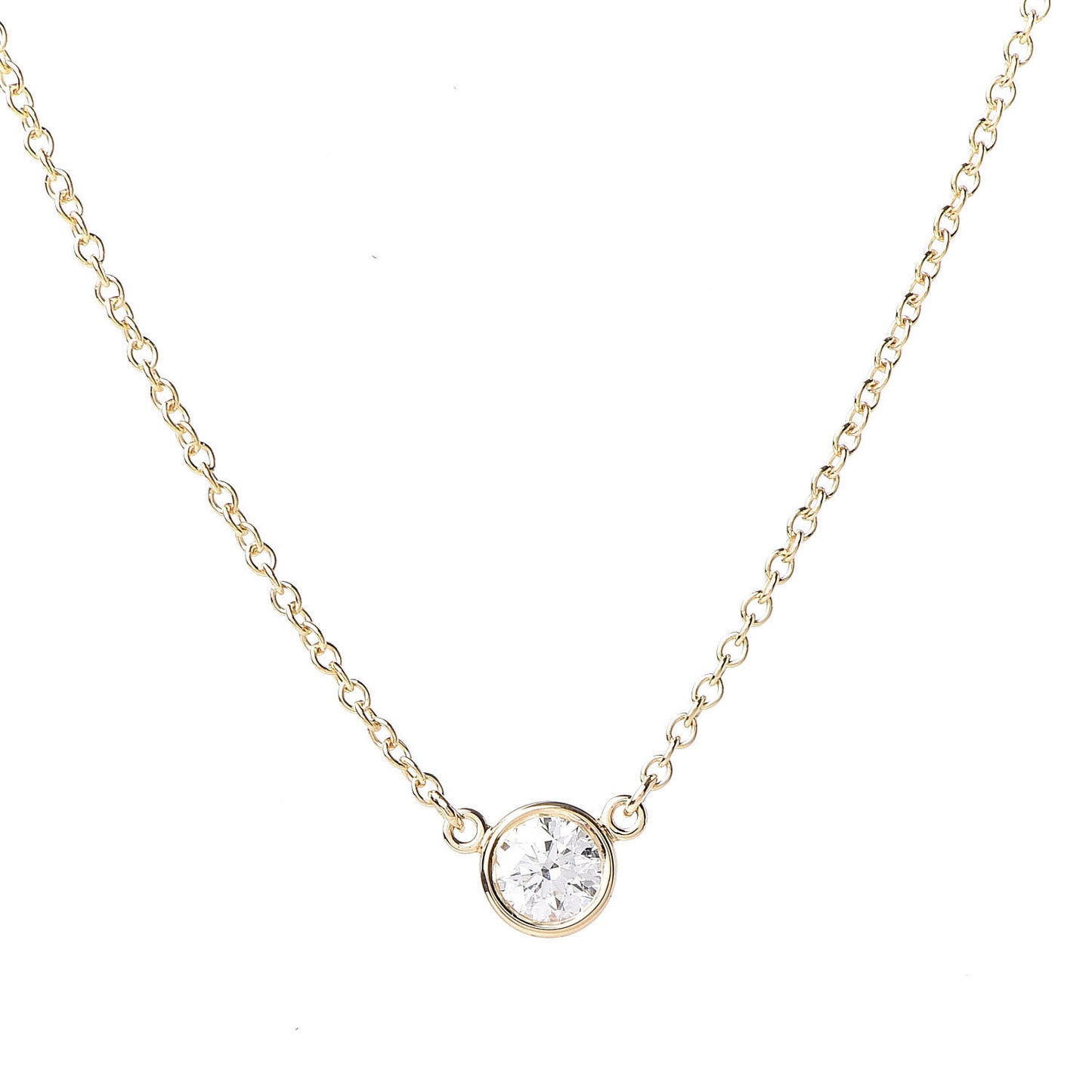 18K Yellow Gold Diamond .20ct Elsa Peretti Diamonds by the Yard Pendant Necklace