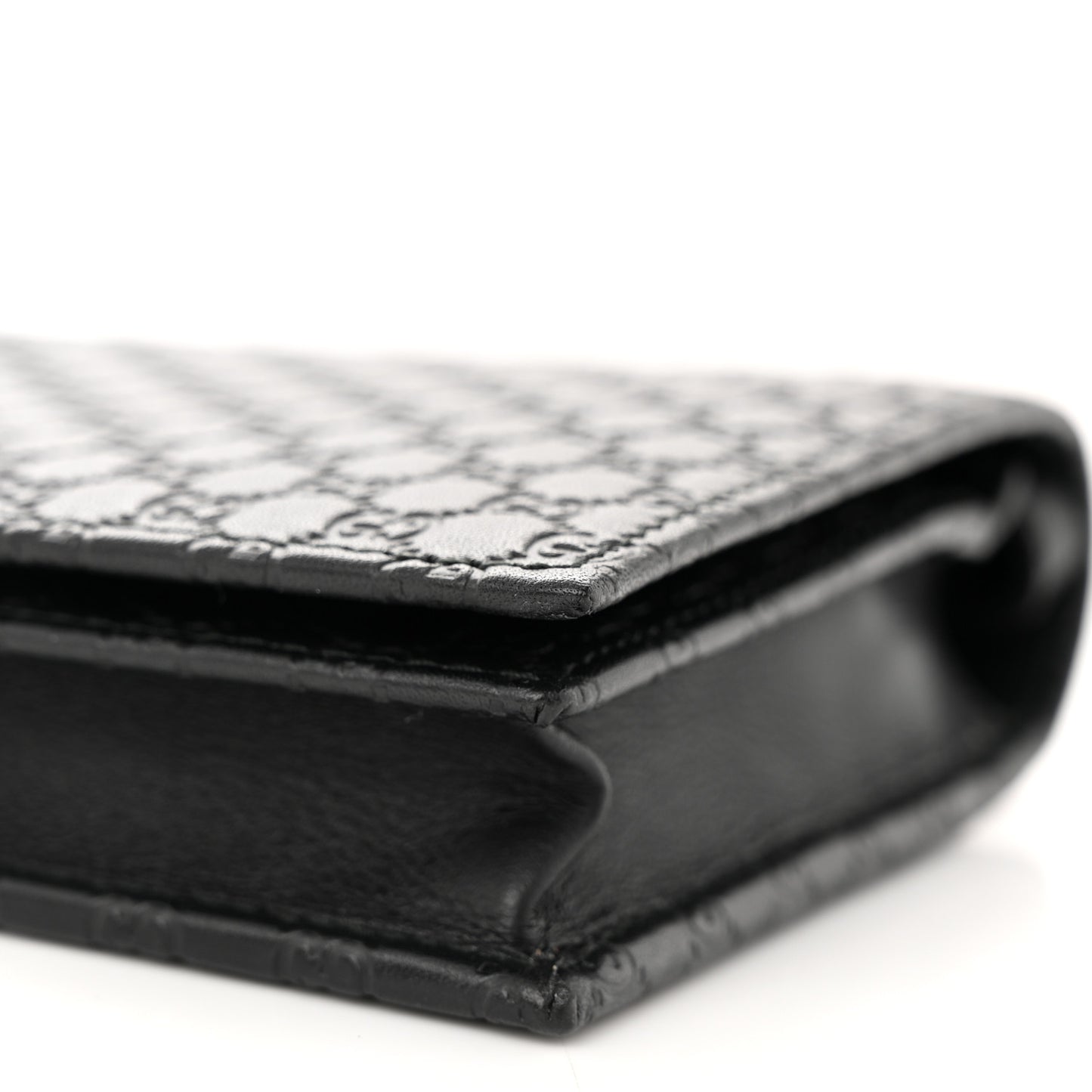 Microguccissima Crossbody Wallet Black