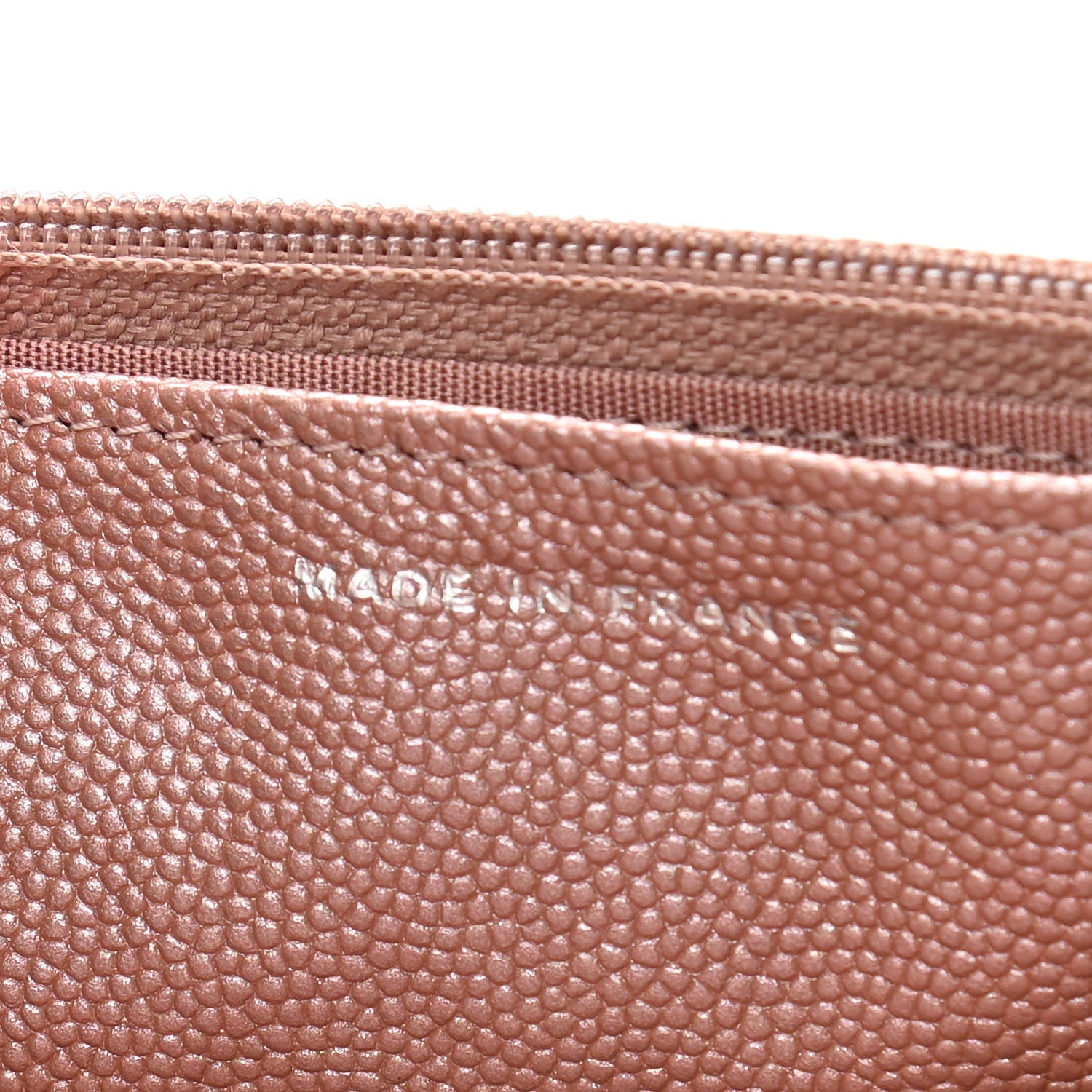 Chanel Metallic Caviar Chevron Quilted Vintage Mademoiselle Wallet On Chain WOC Pink 7 of 12