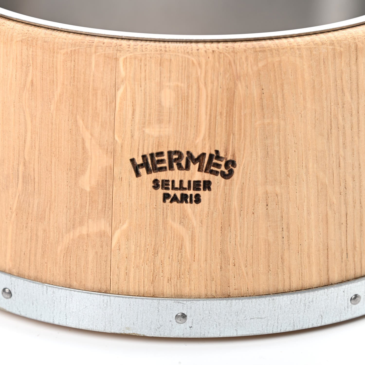 Hermes Oak Wood Large Chaine d'Ancre Dog Bowl Naturel 9 of 11