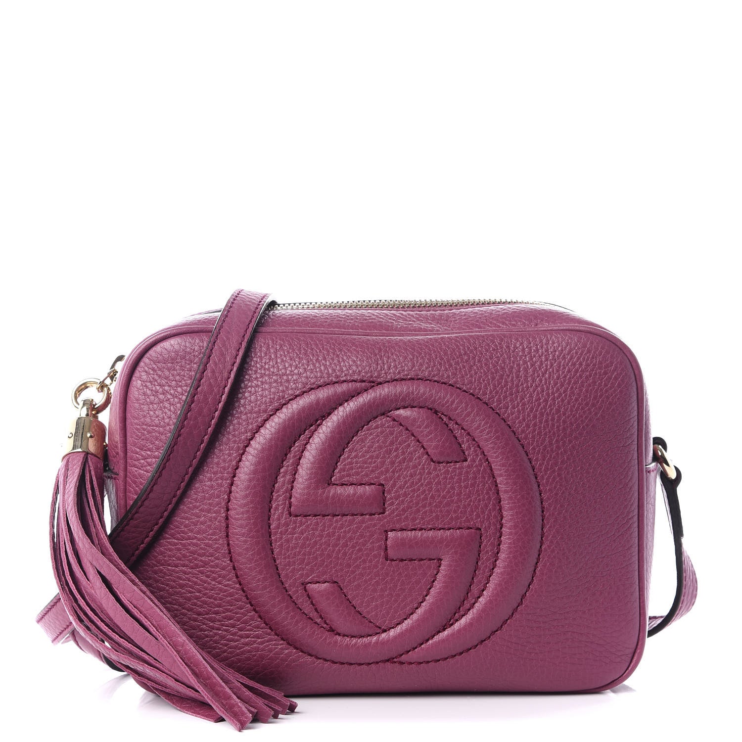 Gucci Pebbled Calfskin Small Soho Disco Bag Peonia Flower 1 of 8