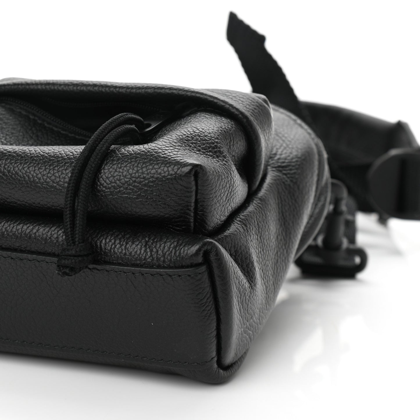 Grained Calfskin Mini Explorer Crossbody Backpack Black