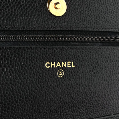 Chanel Caviar Quilted Wallet on Chain WOC Black 6 of 12