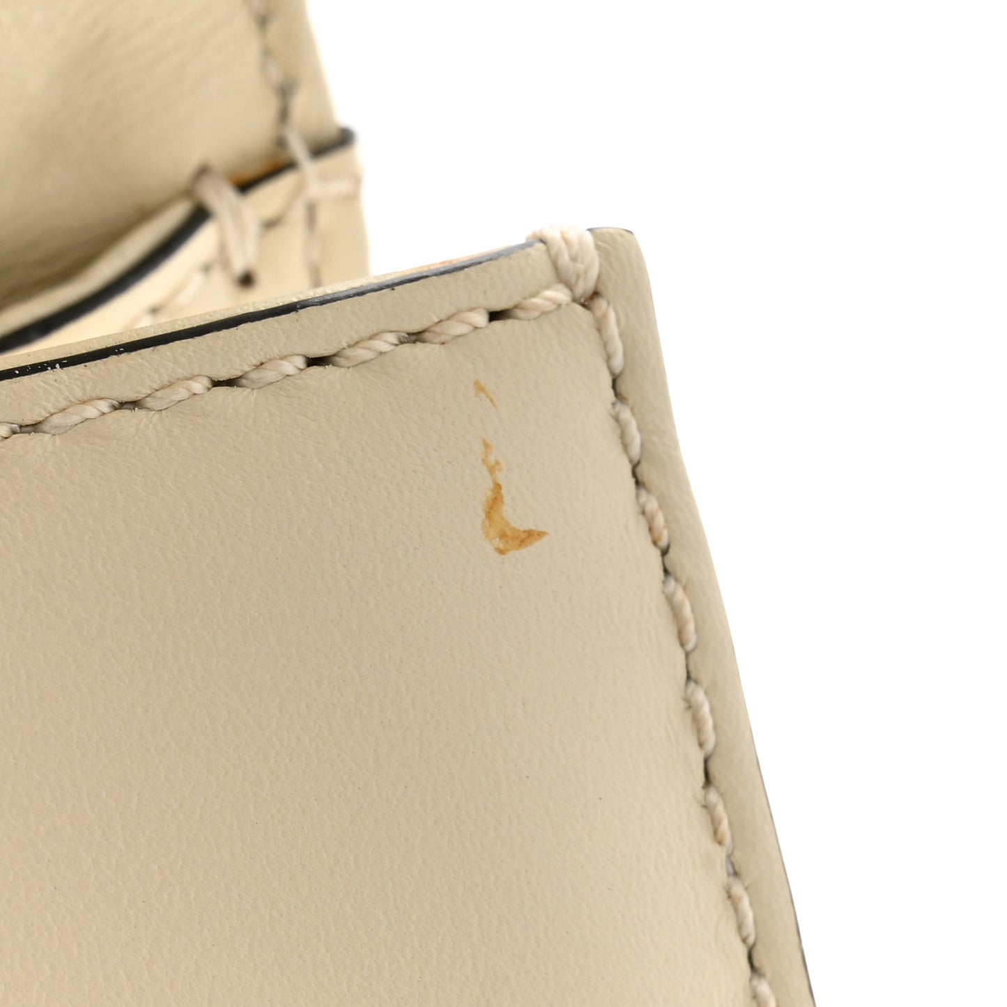 Vitello Small Glam Lock Rockstud Flap Ivory