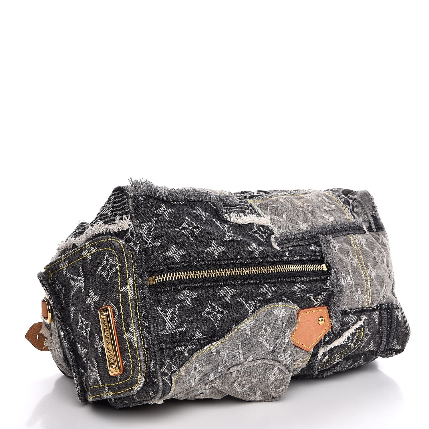 Louis Vuitton Denim Patchwork Speedy 30 Grey 4 of 7