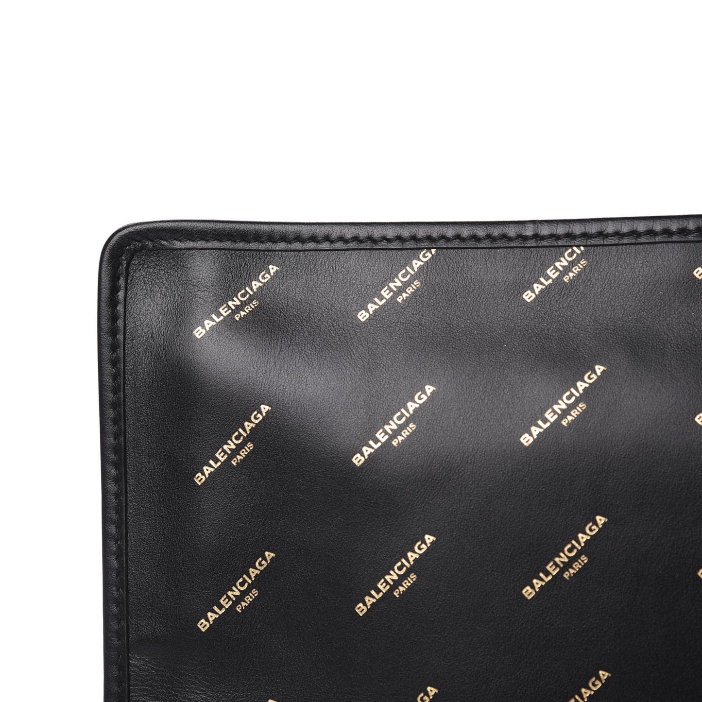 Agneau Allover Logo Pouch Black