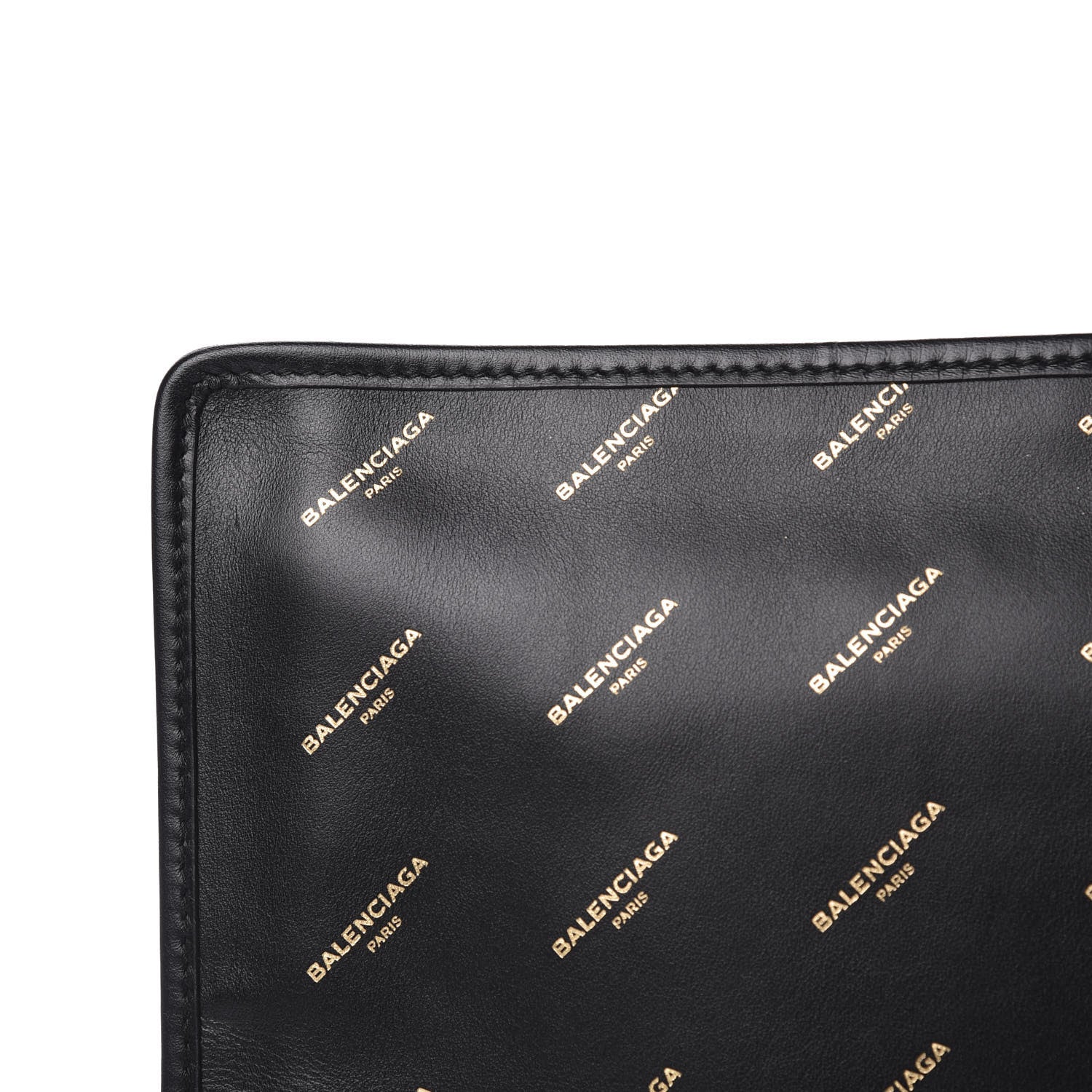 Balenciaga Agneau Allover Logo Pouch Black 9 of 9