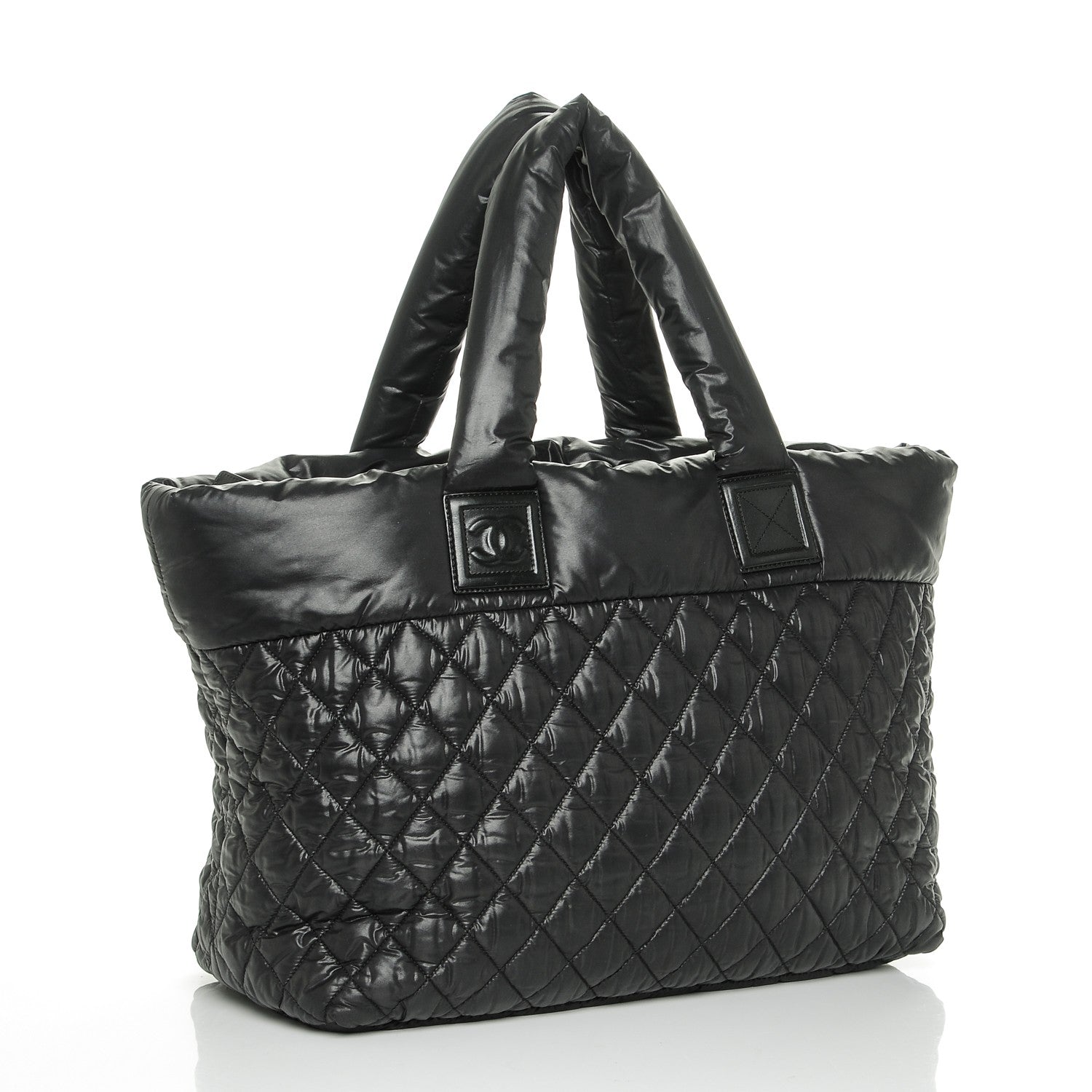 Chanel Nylon Quilted Large Coco Cocoon Tote Black 3 of 8