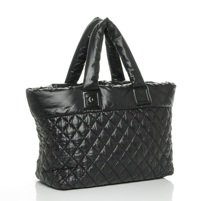 Chanel Nylon Quilted Large Coco Cocoon Tote Black 3 of 8