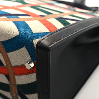 Hermes Swift Toile De Camp Cavalcadour Kelly Sellier 32 Black 12 of 13