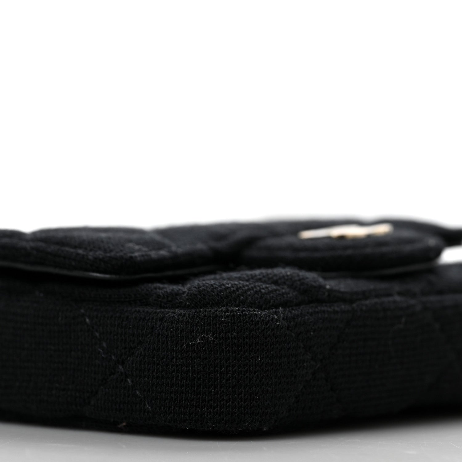 Chanel Jersey Quilted Belt Bag Black 8 of 10