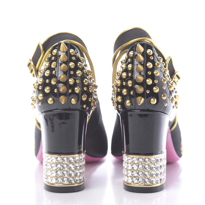 Gucci Satin Embroidered Dragon Caspar Pumps 40 Black 7 of 12