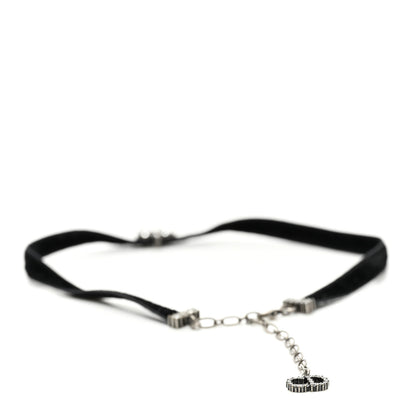 Christian Dior Velvet Crystal Star Choker Necklace Black 3 of 5