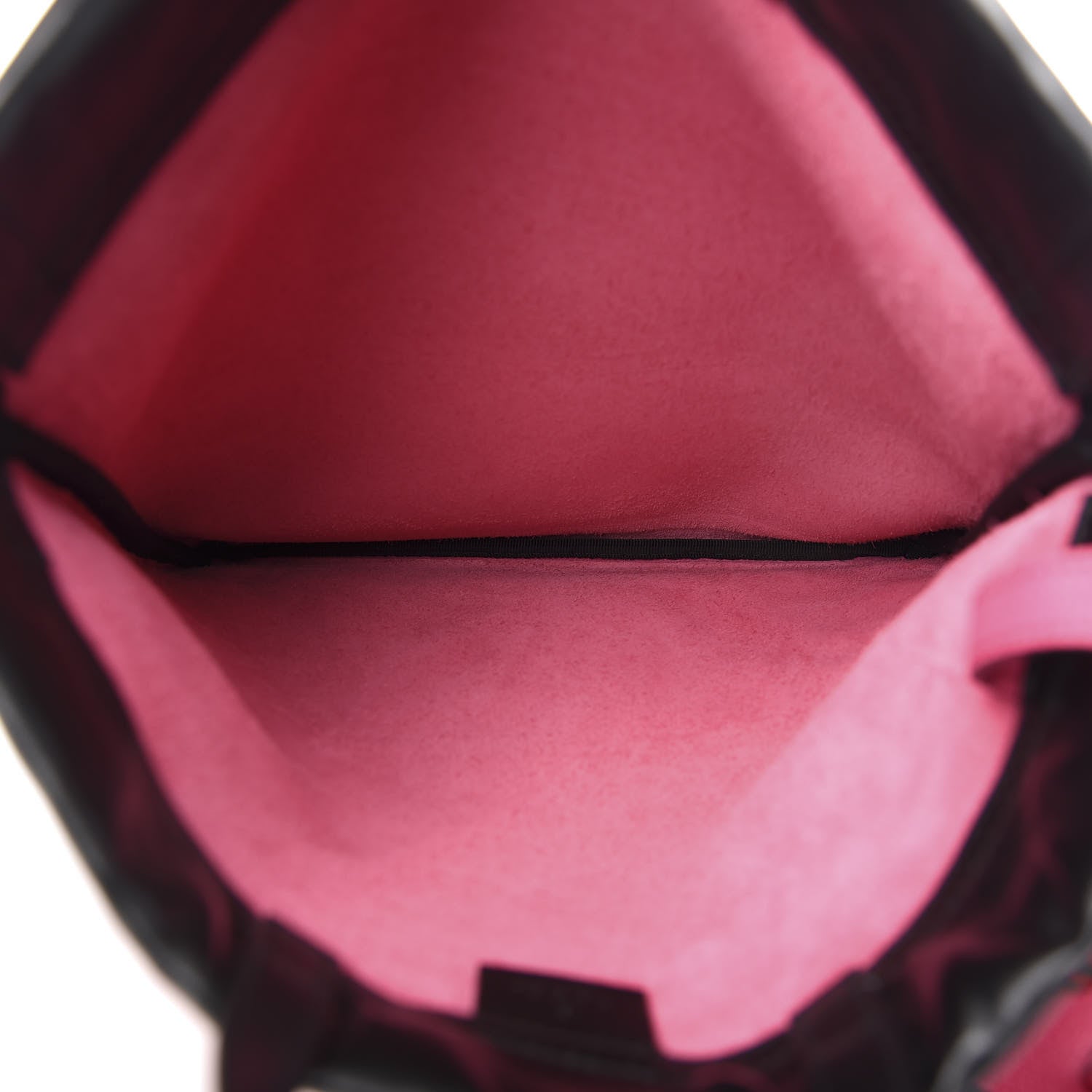 Gucci Grained Calfskin Logo Drawstring Backpack Box Pink Green Black 5 of 12