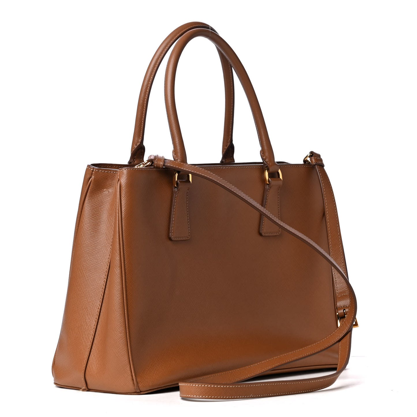 Saffiano Lux Medium Tote Caramel