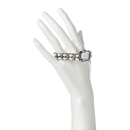 Chanel Stainless Steel Lambskin Mother of Pearl 20mm Chain Premiere Quartz Watch White L 2 of 9