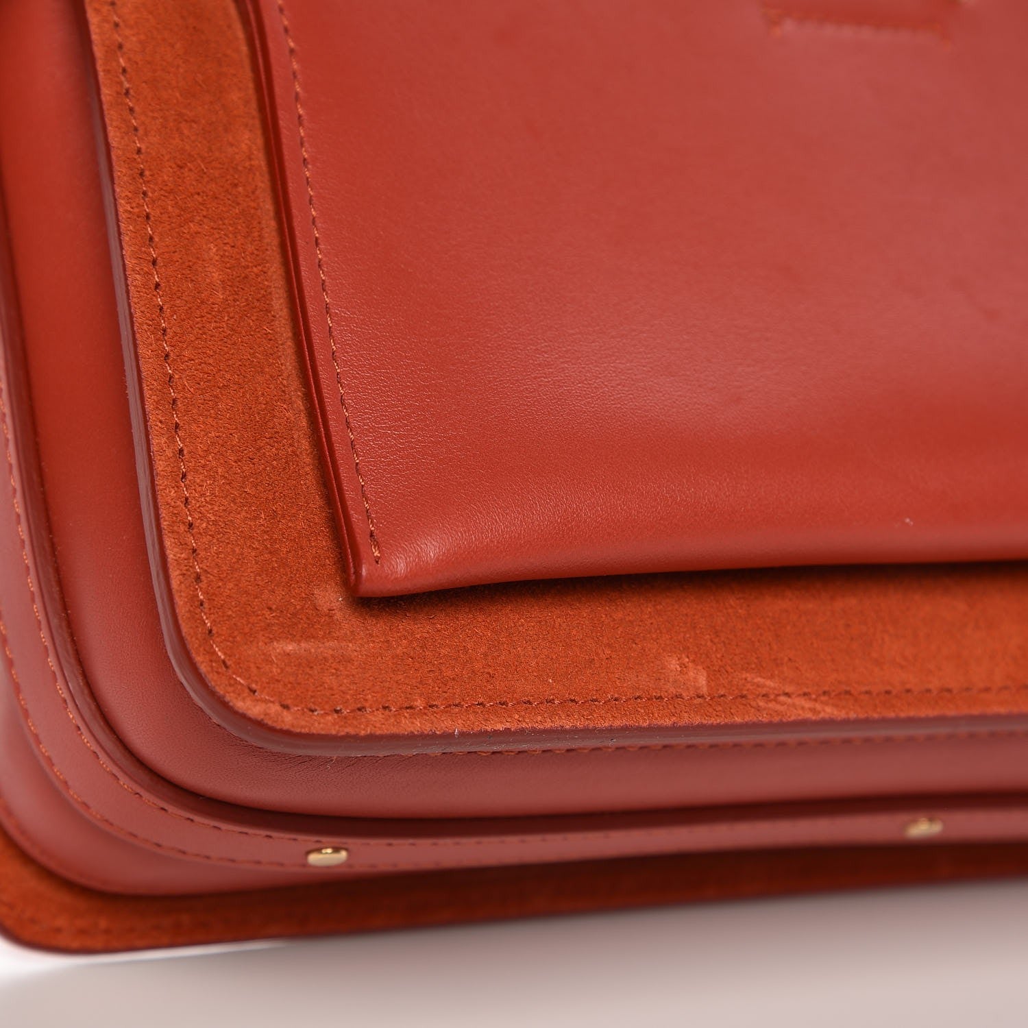Chloe Calfskin Suede Small Roy Bag Earthy Red 9 of 9