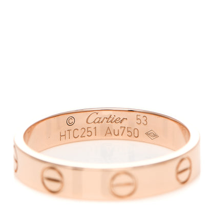 Cartier 18K Pink Gold 3.5mm LOVE Wedding Band Ring 53 6.25 4 of 4
