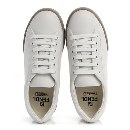 Fendi Vitello Logo Womens Low Top Sneakers 35.5 White 2 of 11
