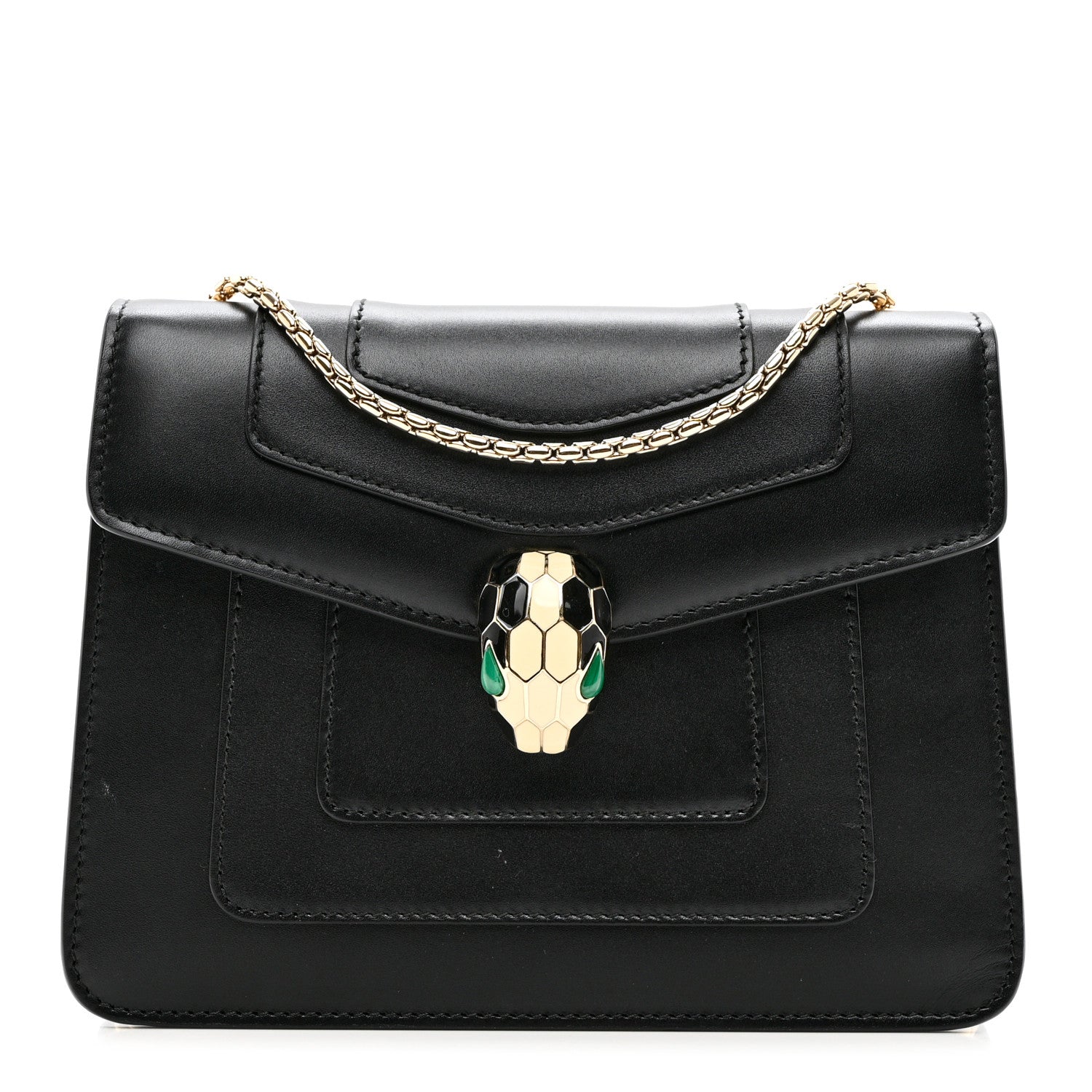 Bulgari Calfskin Serpenti Forever Crossbody Bag Black 1 of 9