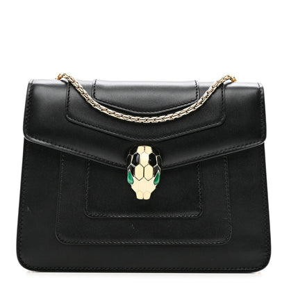 Bulgari Calfskin Serpenti Forever Crossbody Bag Black 1 of 9