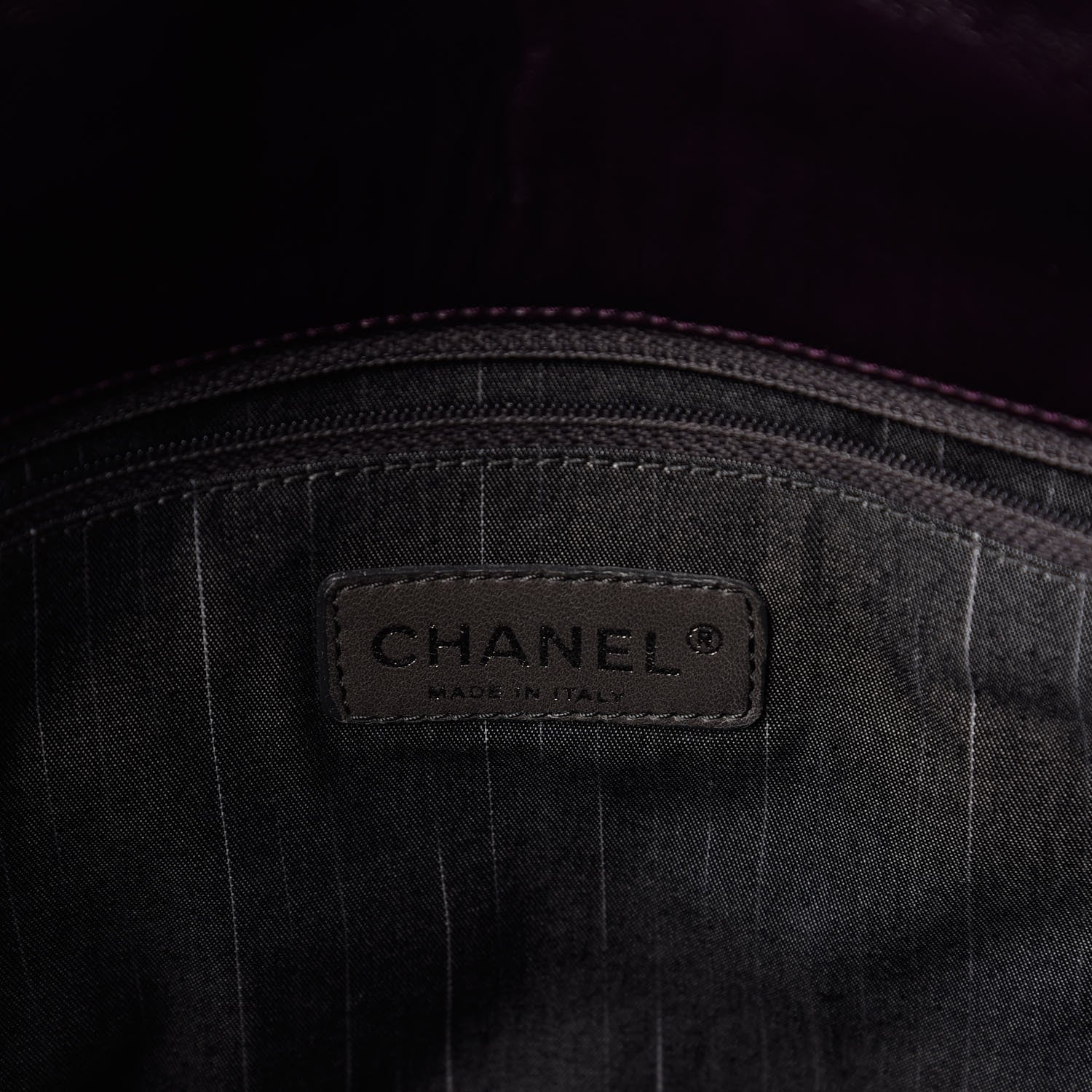 Chanel Calfskin Diagonal Quilted Flap Purple 8 of 10