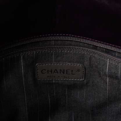 Chanel Calfskin Diagonal Quilted Flap Purple 8 of 10