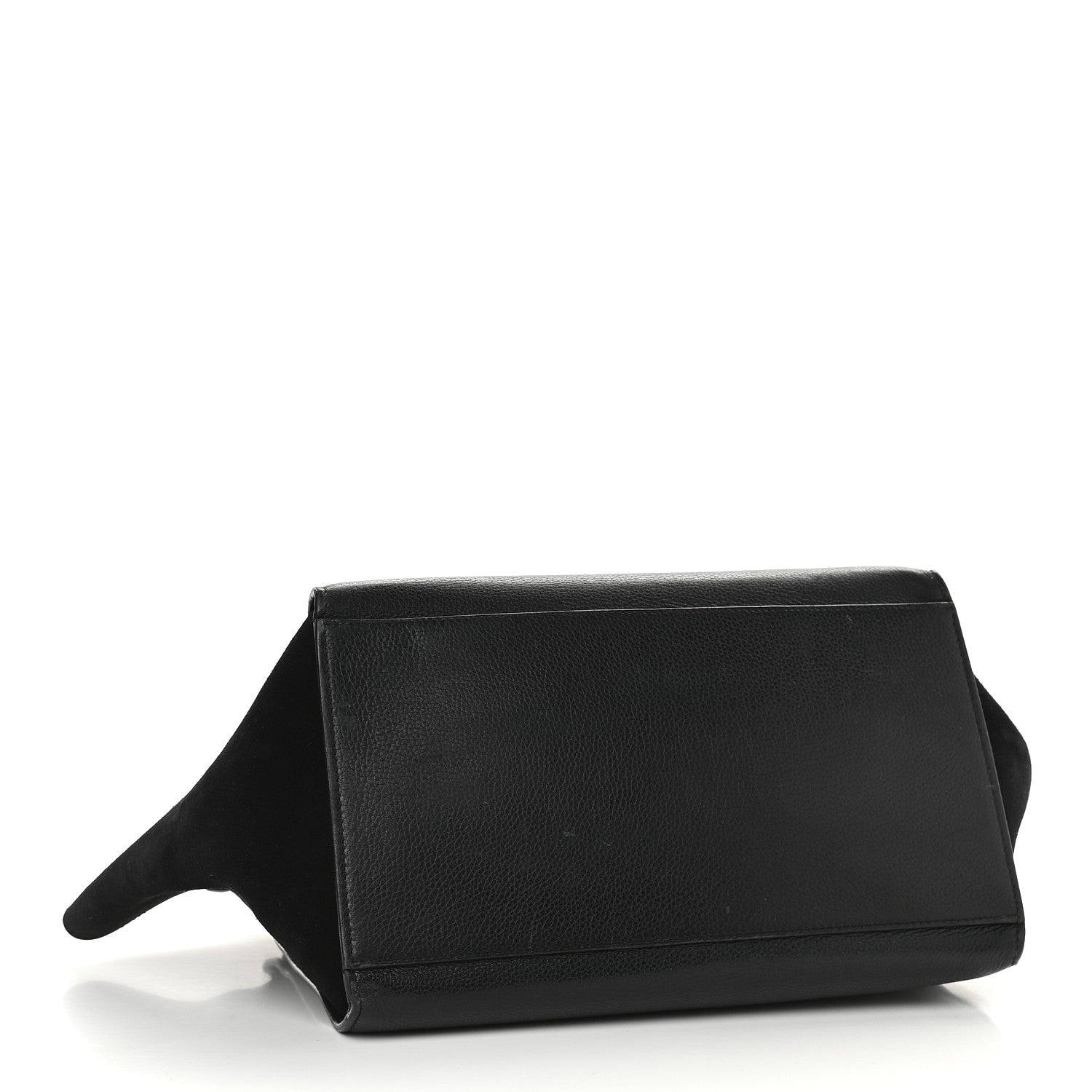Celine Drummed Calfskin Suede Medium Trapeze Black 4 of 11