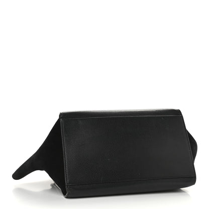 Celine Drummed Calfskin Suede Medium Trapeze Black 4 of 11