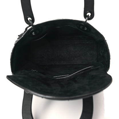 Christian Dior Calfskin Cannage Studded Medium Supple Lady Dior Black 4 of 10
