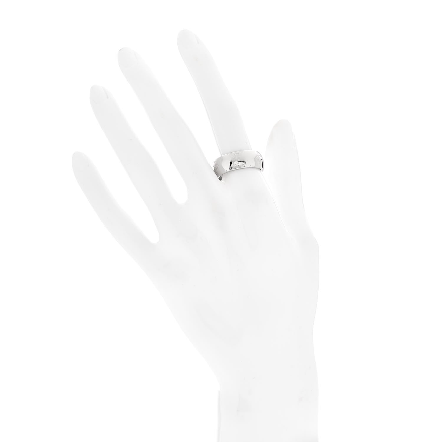 Louis Vuitton Zamac Palladium Monogram Ring M Silver 2 of 5
