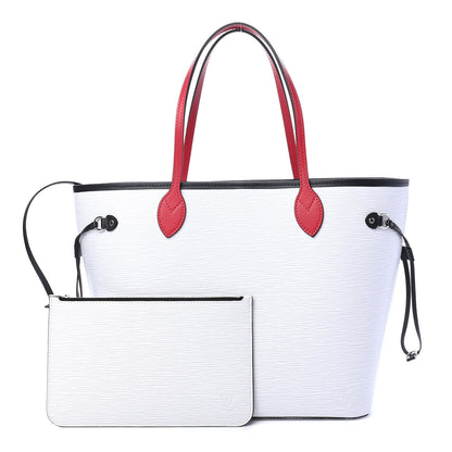 Louis Vuitton Epi Neverfull MM White Scarlet Black 1 of 6