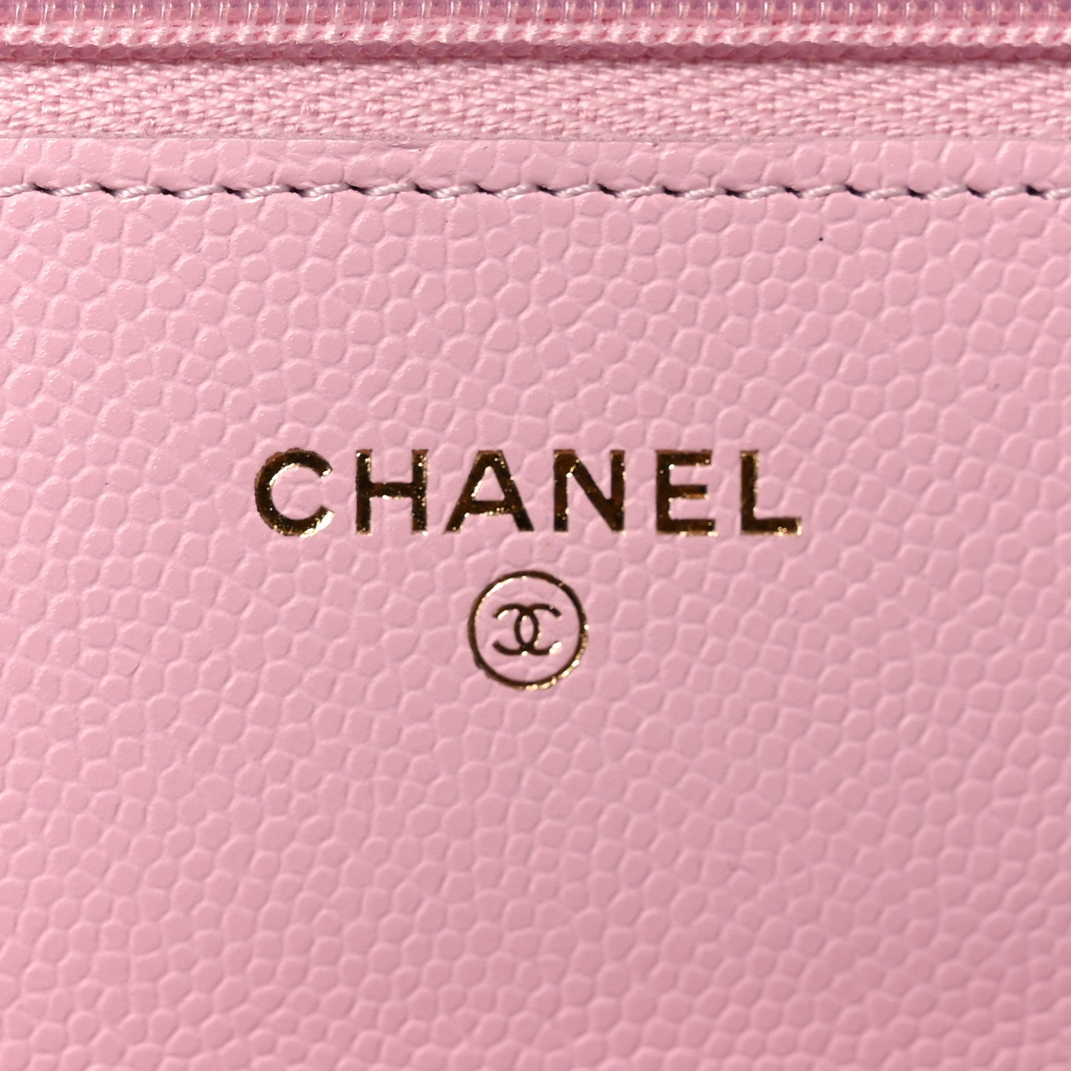 Chanel Caviar Quilted Textured CC Wallet on Chain WOC Light Pink 5 of 11