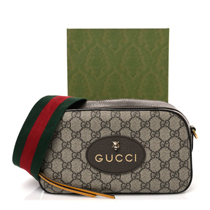 Gucci GG Supreme Monogram Web Neo Vintage Shoulder Bag Beige New Acero Crop 12 of 12