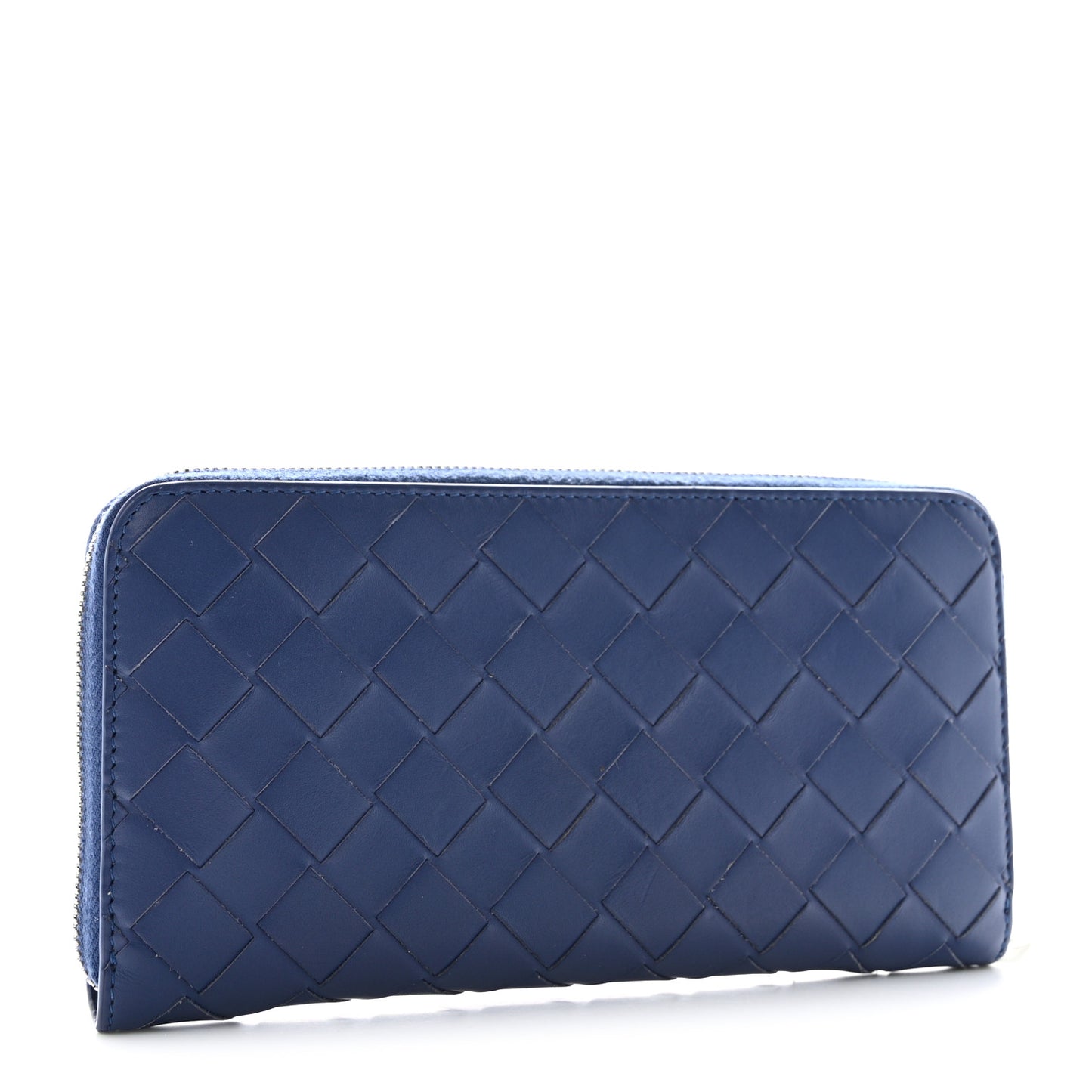 Nappa Intrecciato Zip Around Wallet Thunder