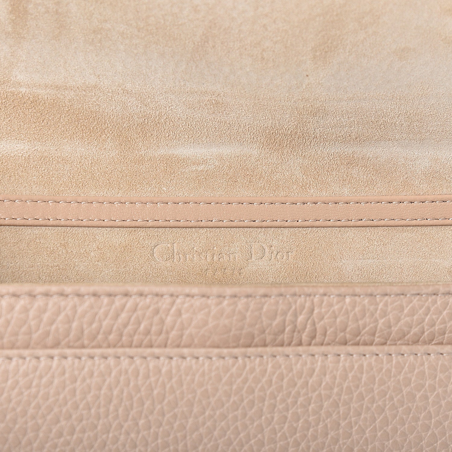 Christian Dior Grained Calfskin Diorama Wallet on Chain Pouch Nude 5 of 8