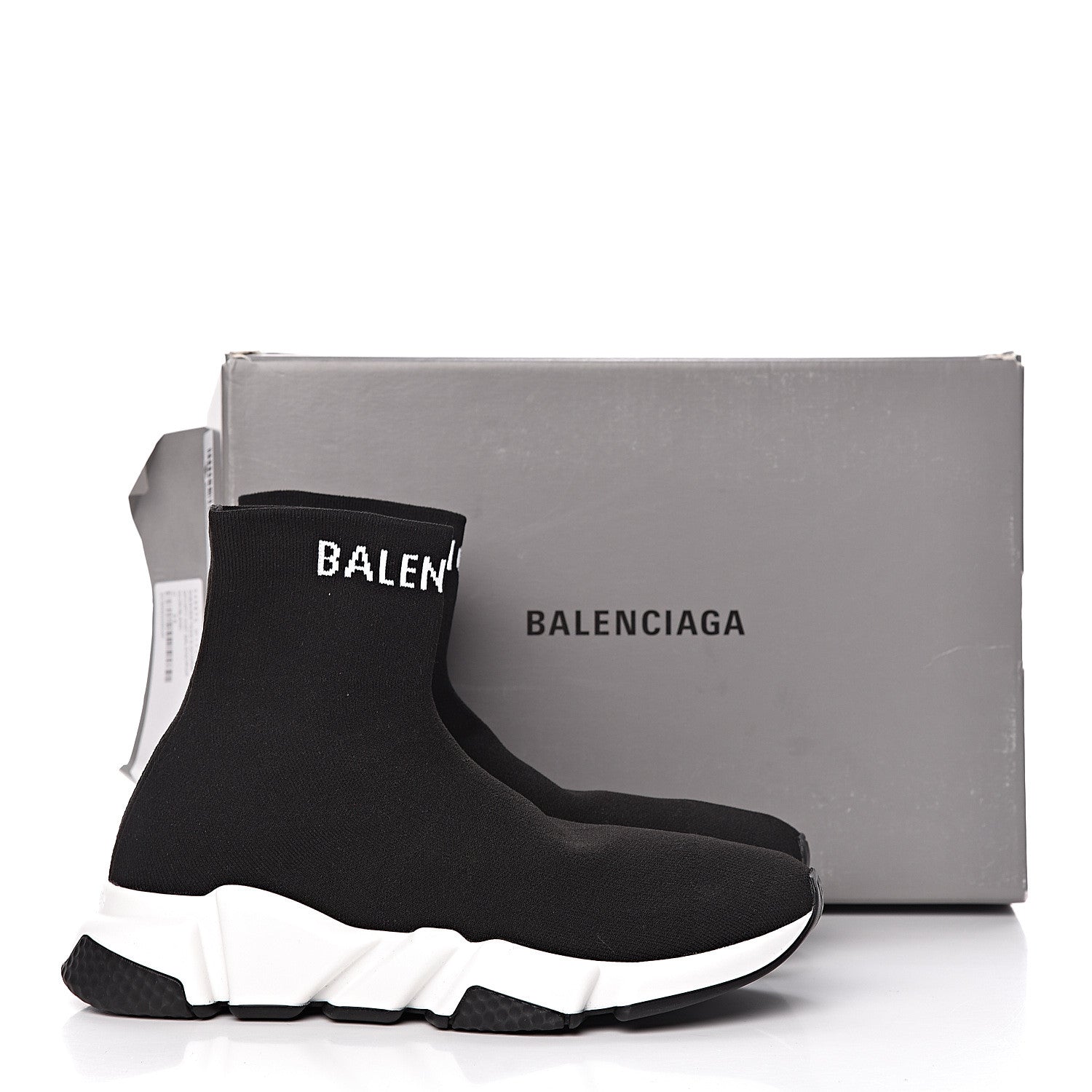 Balenciaga Neoprene Knit Womens Hi Speed Sneakers 38 Black 9 of 9