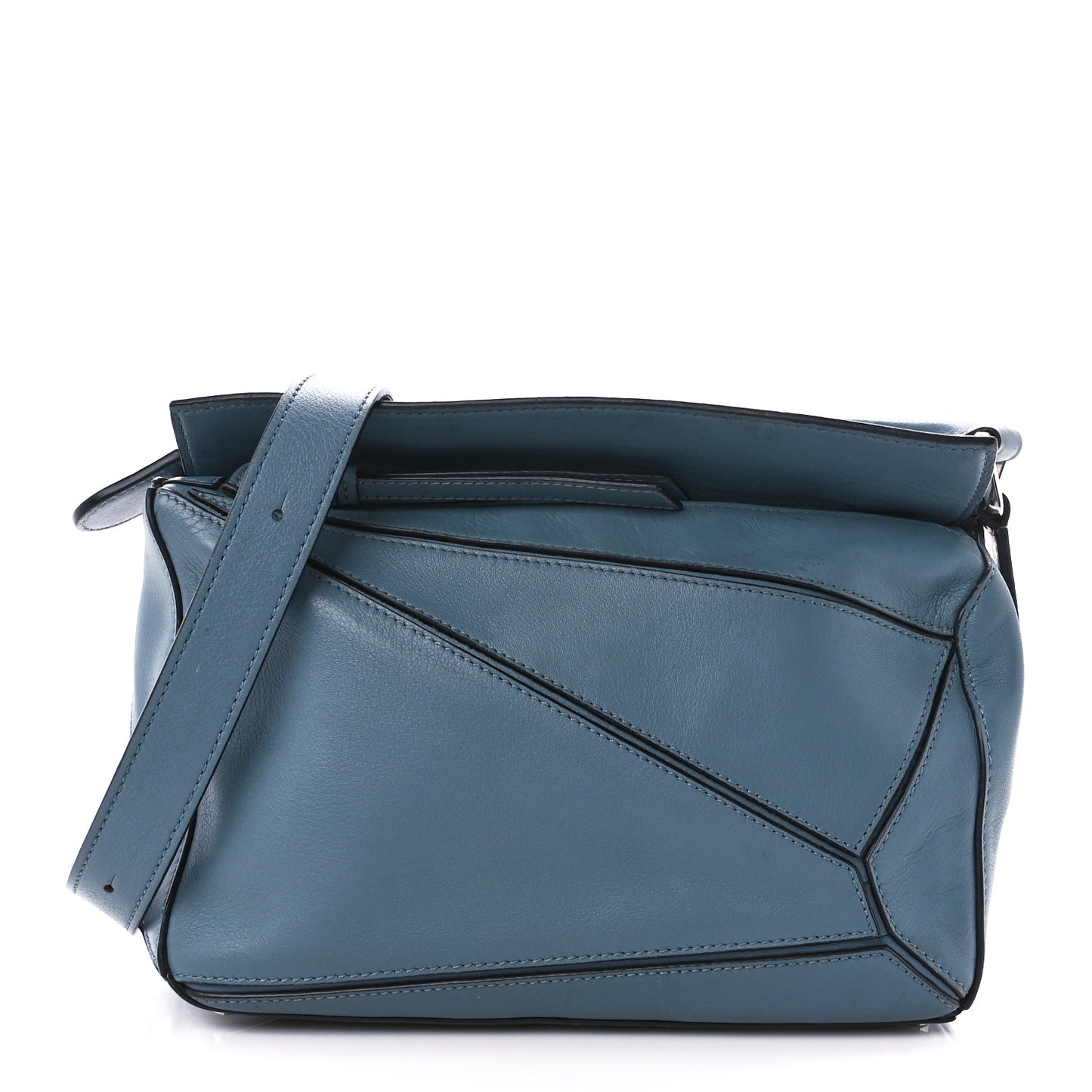 Calfskin Small Puzzle Bag Light Bue