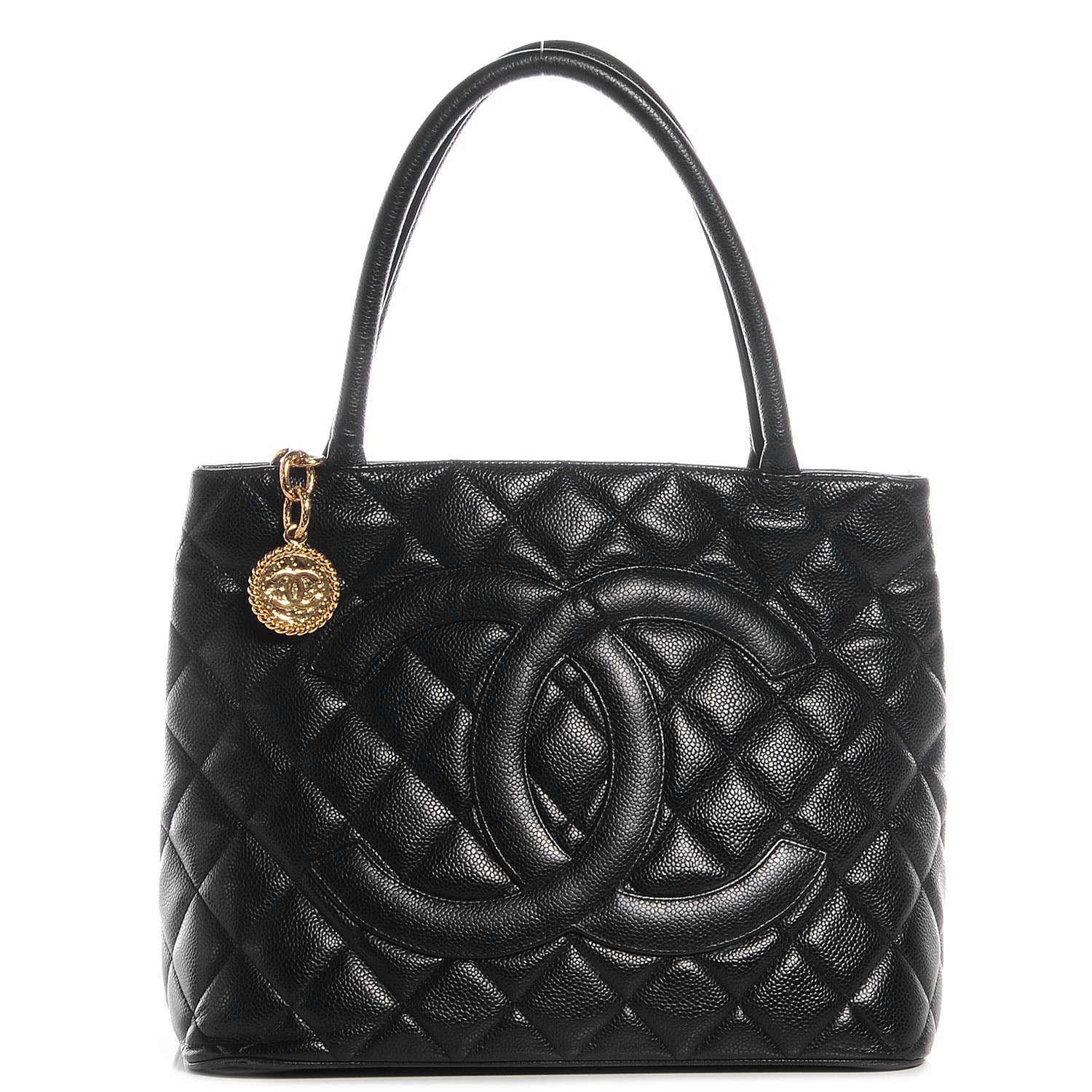 Chanel Caviar Medallion Tote Black 1 of 7