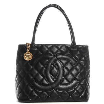 Chanel Caviar Medallion Tote Black 1 of 7