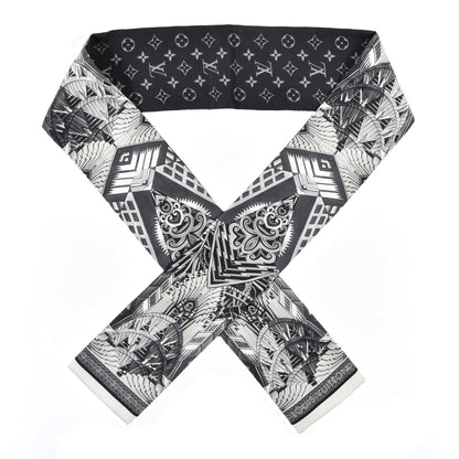 Louis Vuitton Silk Monogram Buildings Bandeau Black 1 of 3