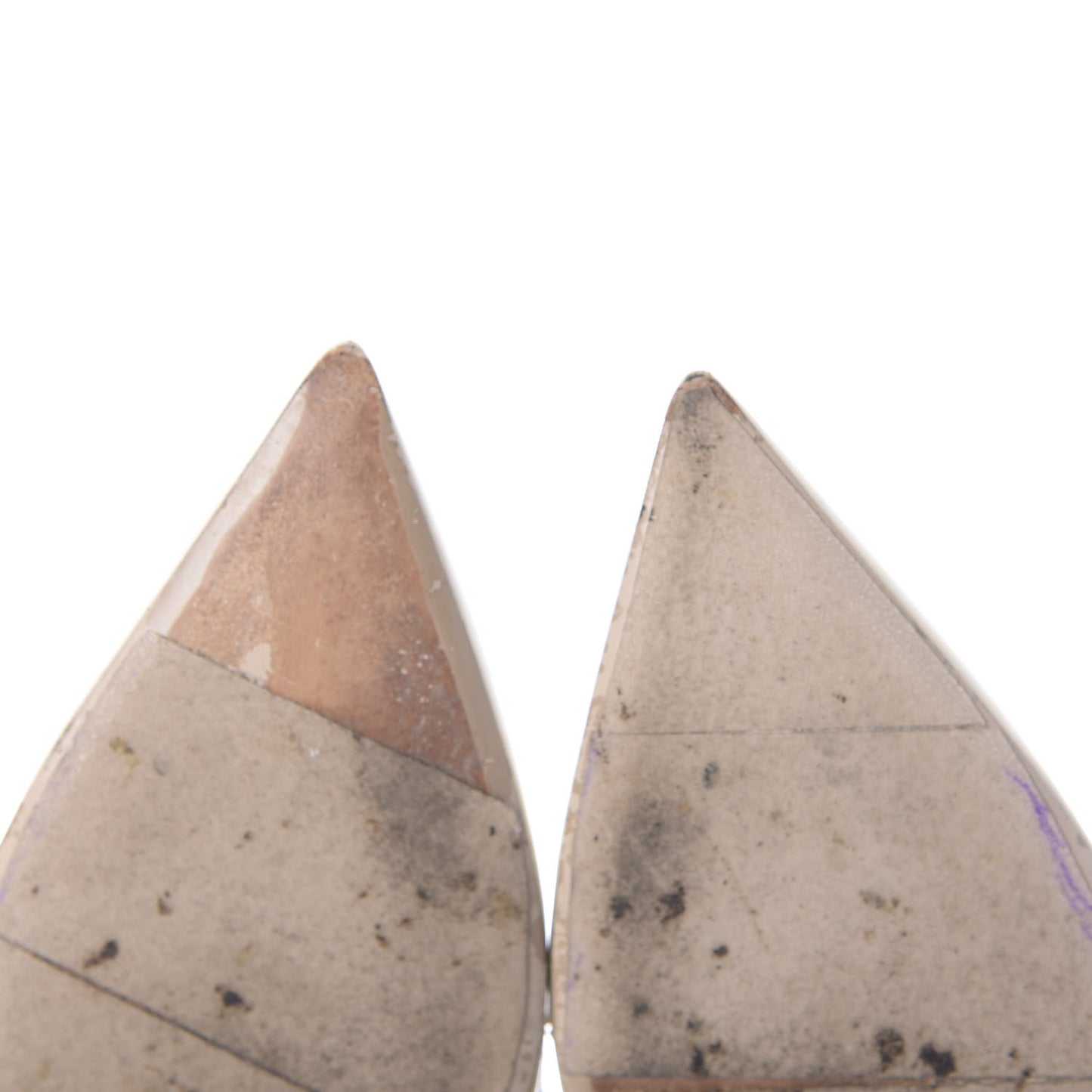 Patent Rockstud Cage Ballerina Flats 40 Ivory Poudre