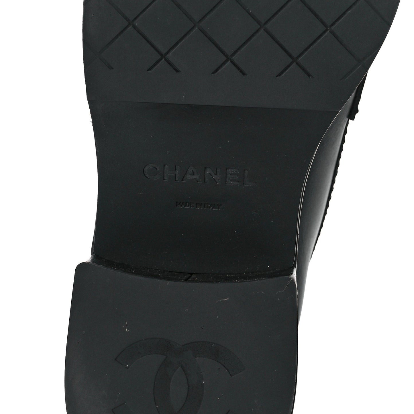 Calfskin CC Platform Loafers 38.5 Black