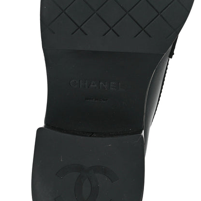 Chanel Calfskin CC Platform Loafers 38.5 Black 7 of 9