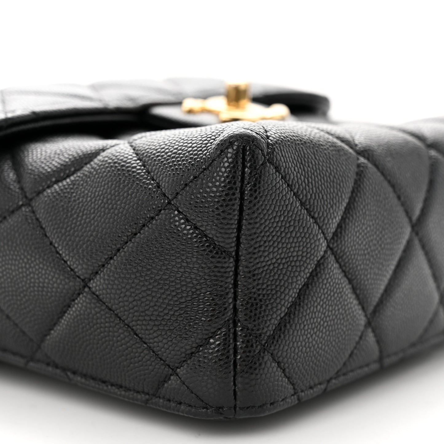 Caviar Quilted Handy Box Vanity Case Black