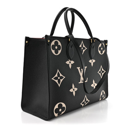Louis Vuitton Empreinte Monogram Giant Onthego MM Black Beige 3 of 11