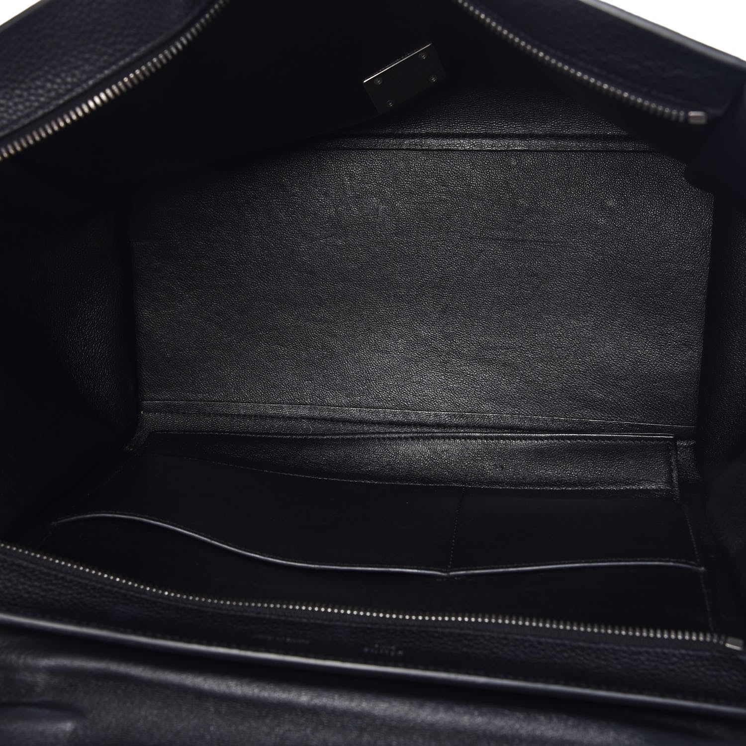 Celine Drummed Calfskin Suede Medium Trapeze Black 6 of 7