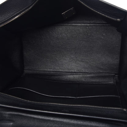 Celine Drummed Calfskin Suede Medium Trapeze Black 6 of 7
